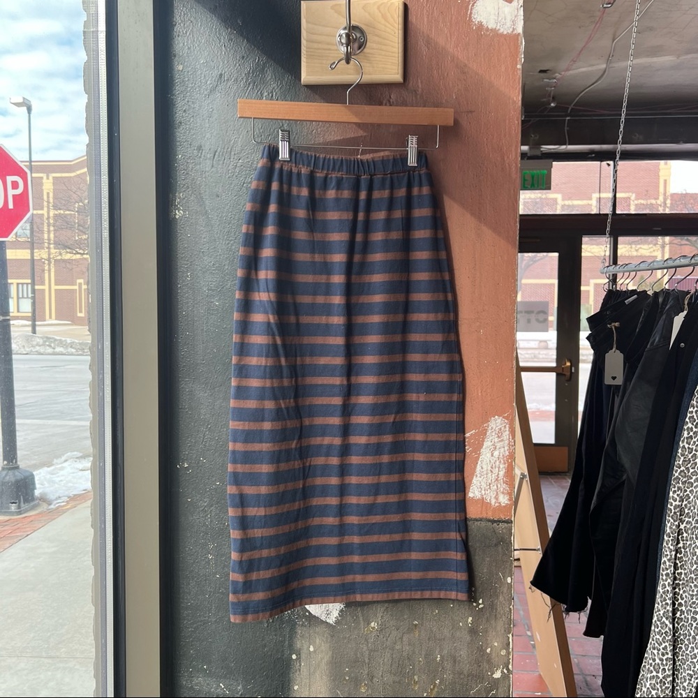 BEAUMONT ORGANICS Stripes Cotton Skirt NWT